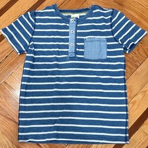 Mini Boden Blue Striped Kids Shirt size 8-9